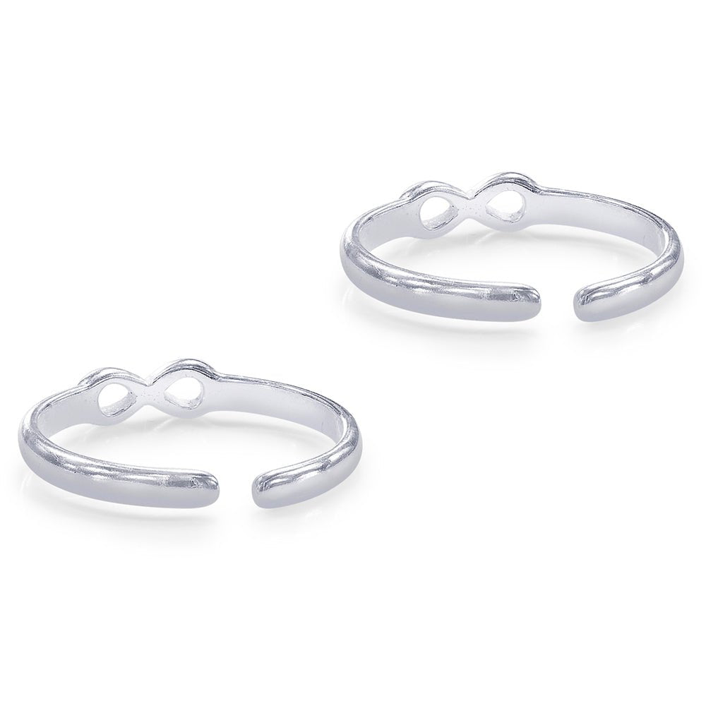 Taraash Sterling Silver Appealing Infinity Toe Ring For Women LR1056S - Taraash