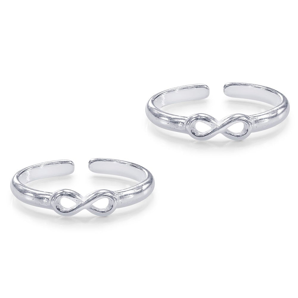 Taraash Sterling Silver Appealing Infinity Toe Ring For Women LR1056S - Taraash