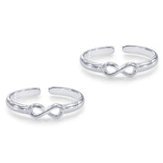 Taraash Sterling Silver Appealing Infinity Toe Ring For Women LR1056S - Taraash