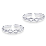 Taraash Sterling Silver Appealing Infinity Toe Ring For Women LR1056S - Taraash