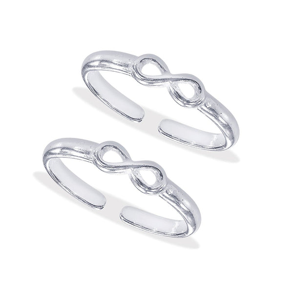 Taraash Sterling Silver Appealing Infinity Toe Ring For Women LR1056S - Taraash
