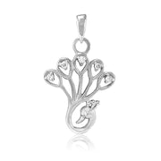 Taraash Sterling Silver Beautiful Peacock CZ Pendant For Women - Taraash