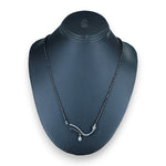 Load image into Gallery viewer, Taraash Sterling Silver Black Beaded Mangalsutra for Women - Taraash