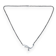 Taraash Sterling Silver Black Beaded Mangalsutra for Women - Taraash