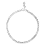 Taraash Sterling Silver Chain Based Anklets For Women AN0548S - Taraash