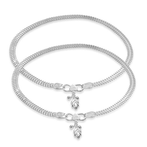Taraash Sterling Silver Chain Based Anklets For Women AN0548S - Taraash