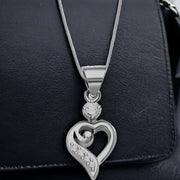Taraash Sterling Silver Chain Heart Pendant With Chain For Girls COMBO PDCH 69 - Taraash