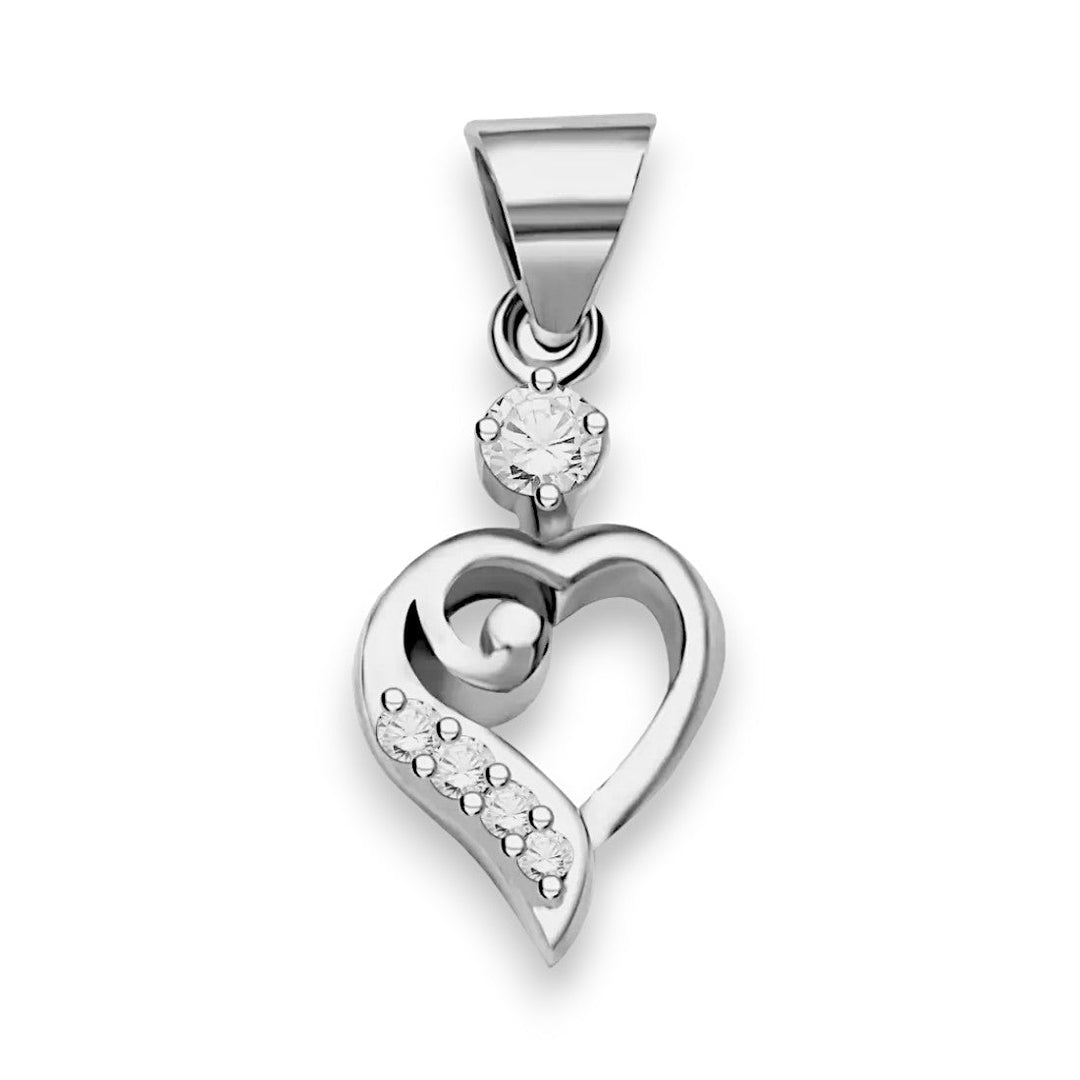 Taraash Sterling Silver Chain Heart Pendant With Chain For Girls COMBO PDCH 69 - Taraash