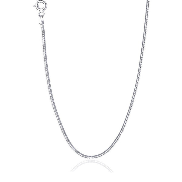 Taraash Sterling Silver Chain With Grooves For Women AF100SQ16IN - Taraash
