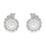 Load image into Gallery viewer, Taraash Sterling Silver Charming White CZ With Pearl Earrings For Women ER2968R - Taraash
