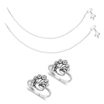Load image into Gallery viewer, Taraash Sterling Silver Combo of Anklet &amp; Toe Ring COMBO ANTR 20 - Taraash
