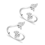 Load image into Gallery viewer, Taraash Sterling Silver Combo of Anklet &amp; Toe Ring COMBO ANTR 25 - Taraash
