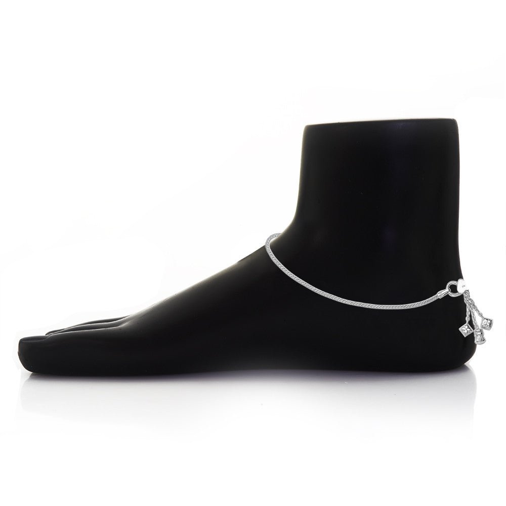 Taraash Sterling Silver Combo of Anklet & Toe Ring COMBO ANTR 29 - Taraash