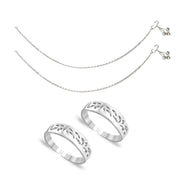 Taraash Sterling Silver Combo of Anklet & Toe Ring COMBO ANTR 31 - Taraash