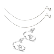 Taraash Sterling Silver Combo of Anklet & Toe Ring COMBO ANTR 35 - Taraash