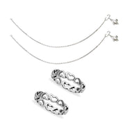 Taraash Sterling Silver Combo of Anklet & Toe Ring COMBO ANTR 37 - Taraash