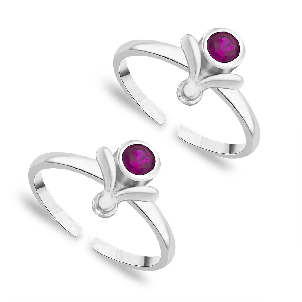 Taraash Sterling Silver Combo of Anklet & Toe Ring COMBO ANTR 38 - Taraash