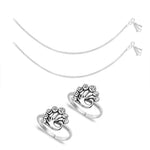 Load image into Gallery viewer, Taraash Sterling Silver Combo of Anklet &amp; Toe Ring For Women COMBO ANTR 100 - Taraash