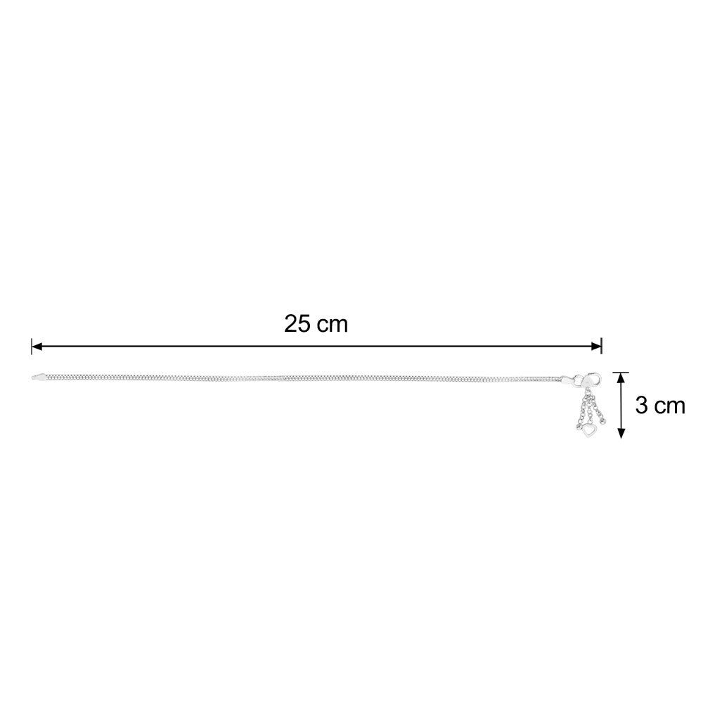 Taraash Sterling Silver Combo of Anklet & Toe Ring For Women COMBO ANTR 101 - Taraash