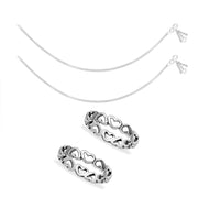 Taraash Sterling Silver Combo of Anklet & Toe Ring For Women COMBO ANTR 107 - Taraash