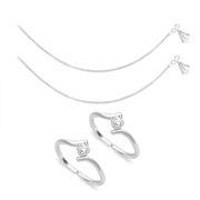 Taraash Sterling Silver Combo of Anklet & Toe Ring For Women COMBO ANTR 109 - Taraash