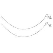 Taraash Sterling Silver Combo of Anklet & Toe Ring For Women COMBO ANTR 36 - Taraash