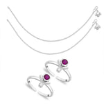 Load image into Gallery viewer, Taraash Sterling Silver Combo of Anklet &amp; Toe Ring For Women COMBO ANTR 48 - Taraash