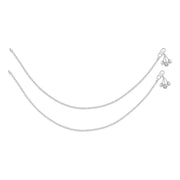 Taraash Sterling Silver Combo of Anklet & Toe Ring For Women COMBO ANTR 48 - Taraash