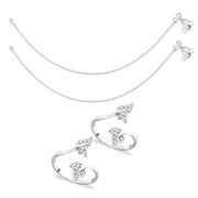 Taraash Sterling Silver Combo Of Anklet & Toe Ring For Women COMBO ANTR 55 - Taraash