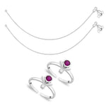 Load image into Gallery viewer, Taraash Sterling Silver Combo Of Anklet &amp; Toe Ring For Women COMBO ANTR 58 - Taraash