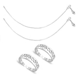 Taraash Sterling Silver Combo Of Anklet & Toe Ring For Women COMBO ANTR 61 - Taraash