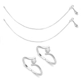 Taraash Sterling Silver Combo Of Anklet & Toe Ring For Women COMBO ANTR 69 - Taraash