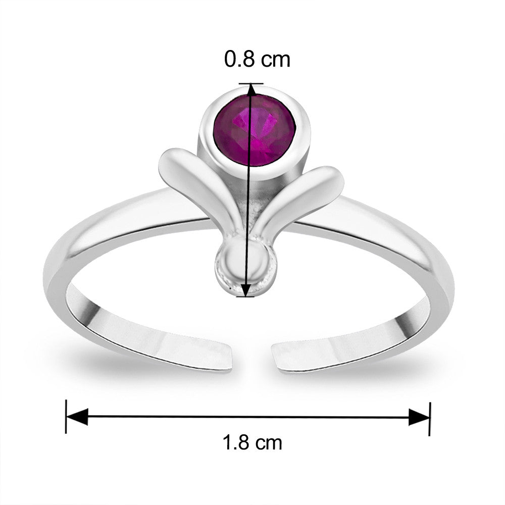 Taraash Sterling Silver Combo Of Anklet & Toe Ring For Women COMBO ANTR 78 - Taraash