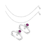 Load image into Gallery viewer, Taraash Sterling Silver Combo Of Anklet &amp; Toe Ring For Women COMBO ANTR 78 - Taraash