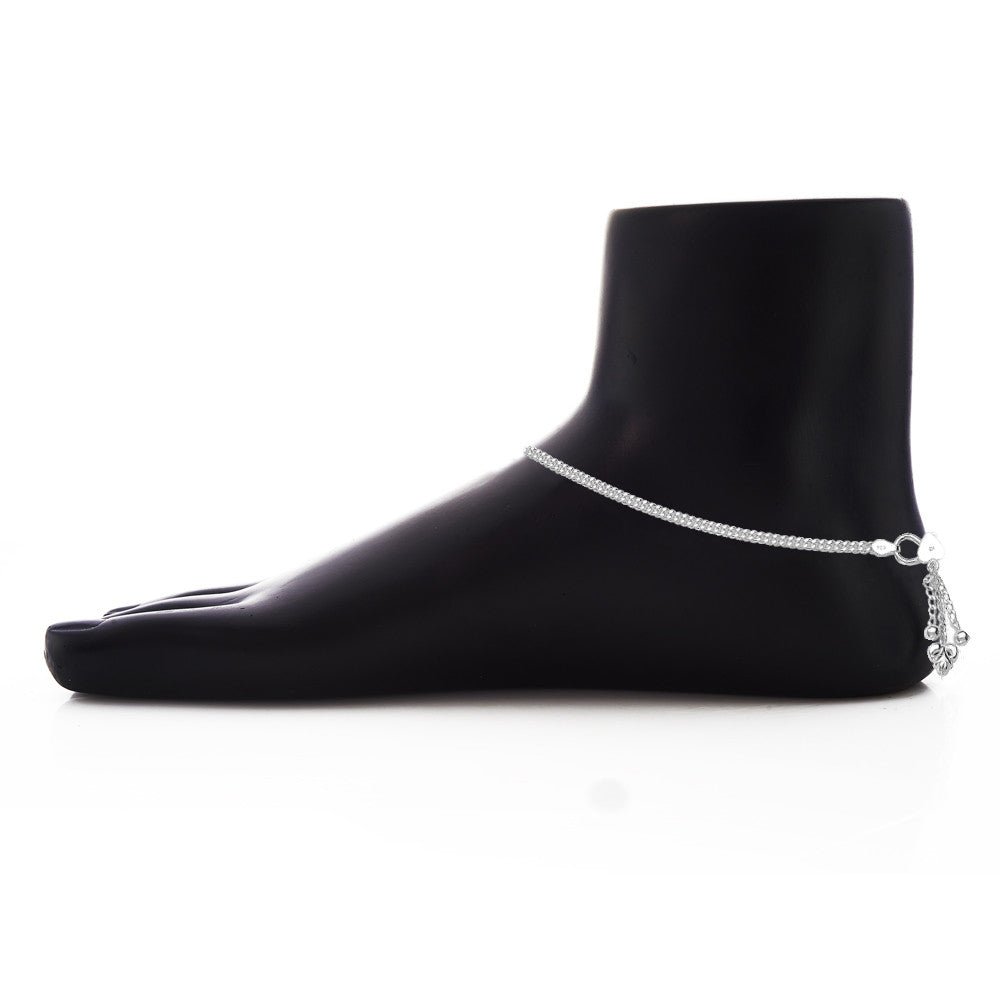 Taraash Sterling Silver Combo of Anklet & Toe Ring For Women COMBO ANTR 82 - Taraash