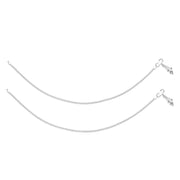 Taraash Sterling Silver Combo of Anklet & Toe Ring For Women COMBO ANTR 82 - Taraash