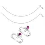Load image into Gallery viewer, Taraash Sterling Silver Combo of Anklet &amp; Toe Ring For Women COMBO ANTR 88 - Taraash