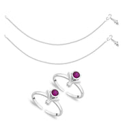 Taraash Sterling Silver Combo of Anklet & Toe Ring For Women COMBO ANTR 88 - Taraash