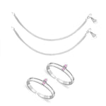 Load image into Gallery viewer, Taraash Sterling Silver Combo of Anklet &amp; Toe Ring For Women COMBO ANTR 93 - Taraash
