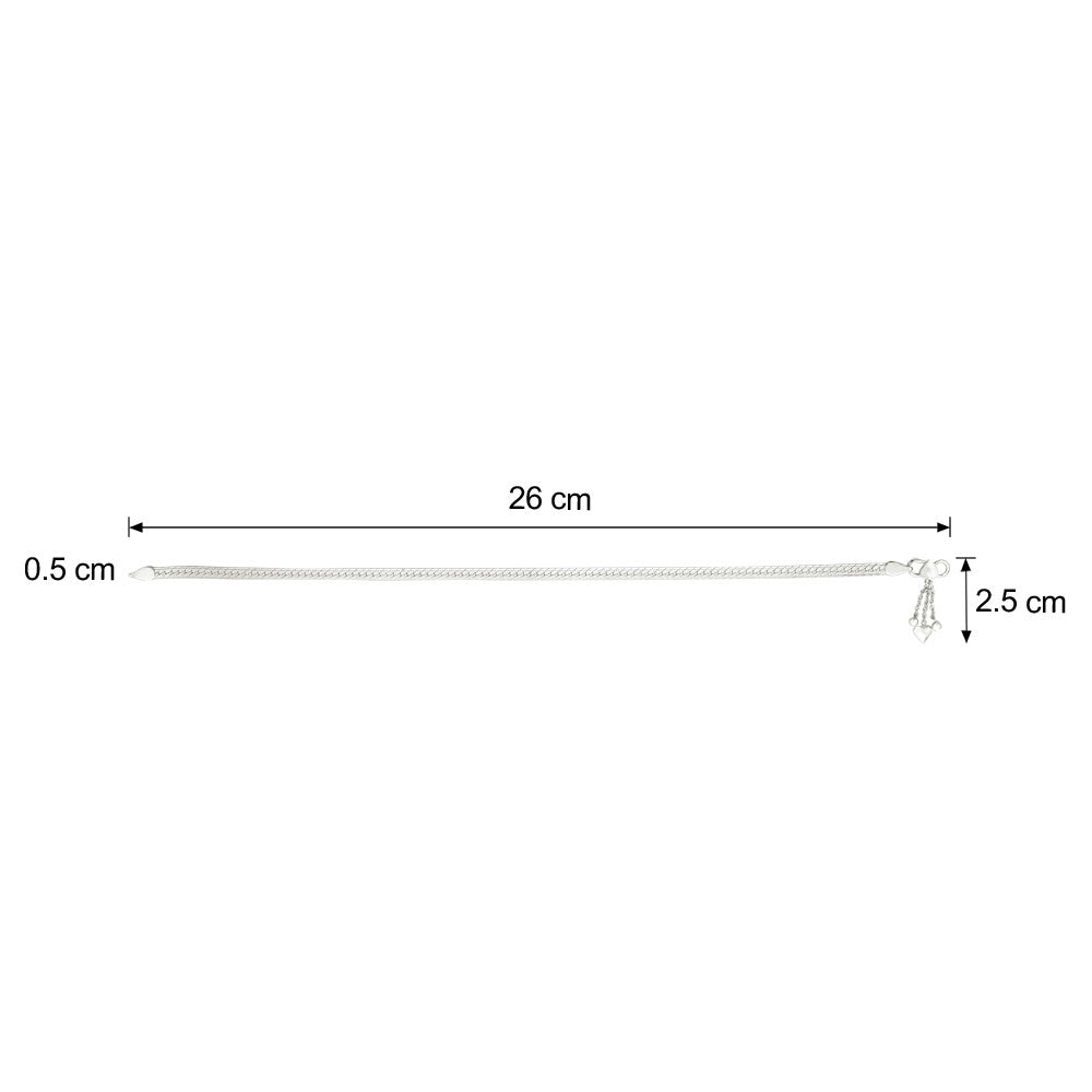 Taraash Sterling Silver Combo of Anklet & Toe Ring For Women COMBO ANTR 96 - Taraash