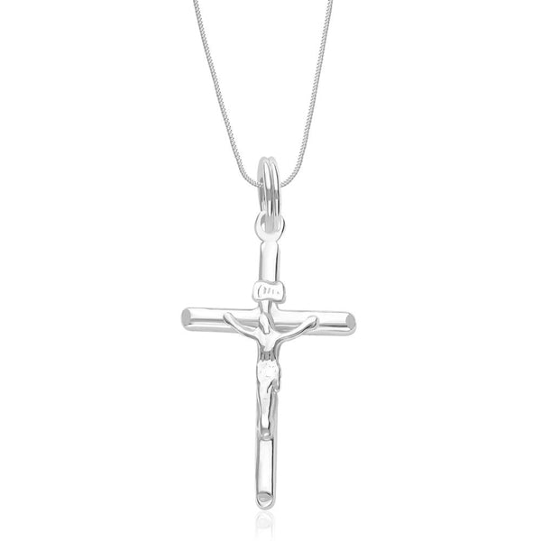 Taraash Sterling Silver Cross Pendant With Chain For Unisex COMBO PDCH 111 - Taraash