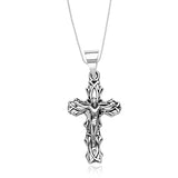 Taraash Sterling Silver Cross Pendant With Chain For Unisex COMBO PDCH 67 - Taraash