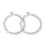 Taraash Sterling Silver Curb Chain Layer Enamel Anklet For Women - Taraash