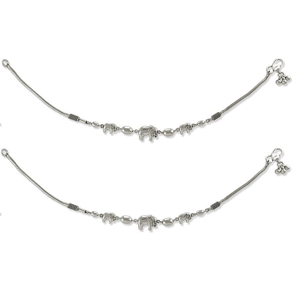 Taraash Sterling Silver Cute elephant anklet For Women - Taraash