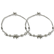 Taraash Sterling Silver Cute elephant anklet For Women - Taraash