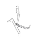 Taraash Sterling Silver Cz Adorn Initial "K" Pendant For Men /Women CBPD028I-06 - Taraash