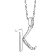 Taraash Sterling Silver Cz Adorn Initial 