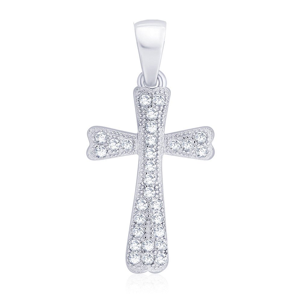 Taraash Sterling Silver Cz Cross Pendant With Chain For Women COMBO PDCH 142 - Taraash