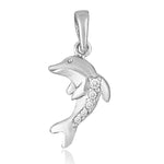 Load image into Gallery viewer, Taraash Sterling Silver Cz Dolphin Pendant With Chain For Women COMBO PDCH 101 - Taraash