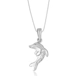 Load image into Gallery viewer, Taraash Sterling Silver Cz Dolphin Pendant With Chain For Women COMBO PDCH 101 - Taraash